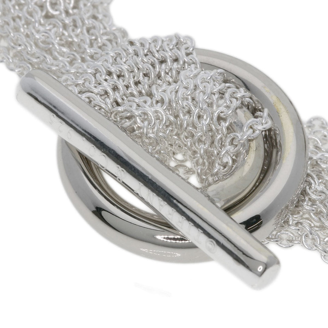 TIFFANY&Co. bracelet SV Silver Open Heart Toggle Chain Women Used Authentic