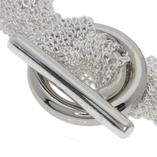 TIFFANY&Co. bracelet SV Silver Open Heart Toggle Chain Women Used Authentic