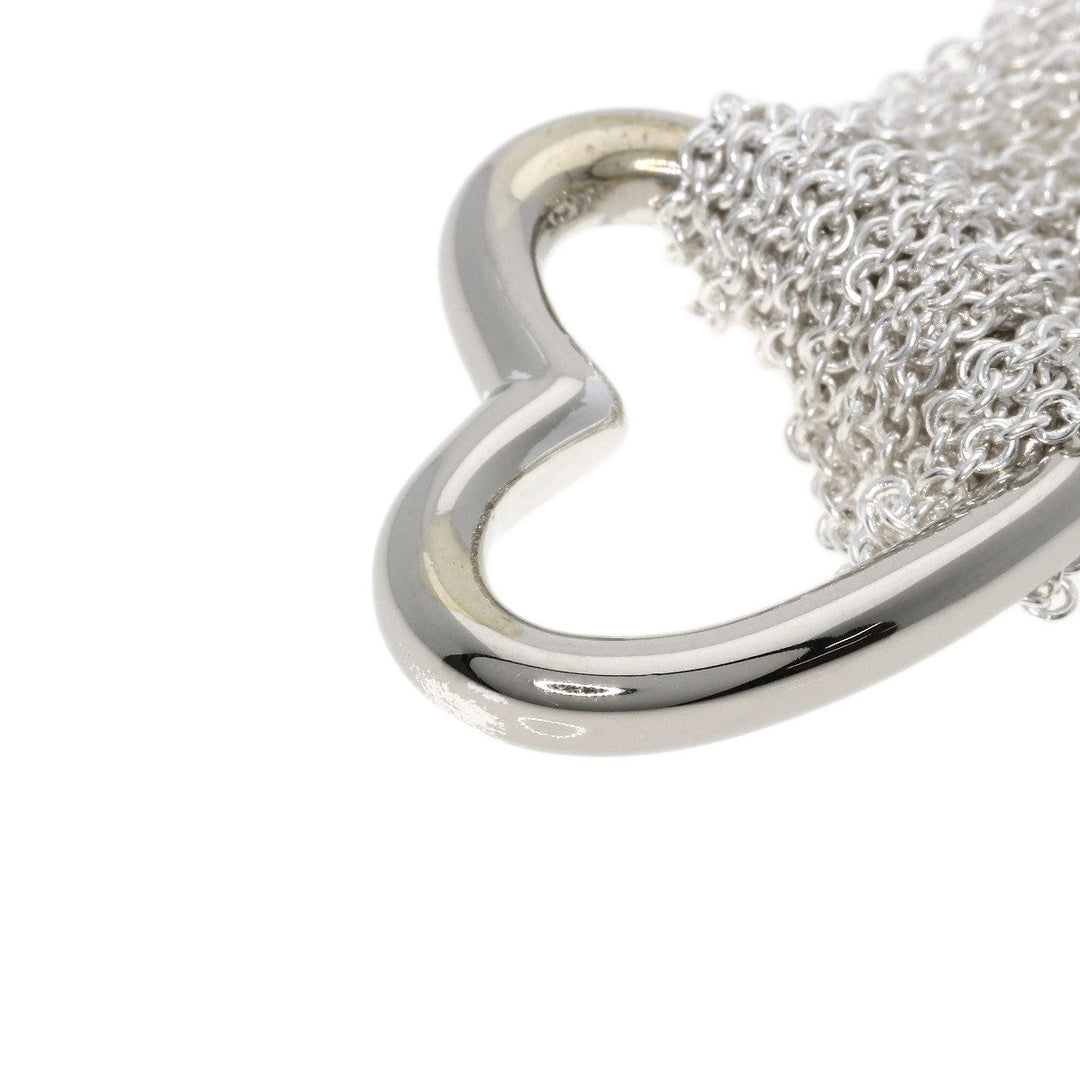 TIFFANY&Co. bracelet SV Silver Open Heart Toggle Chain Women Used Authentic