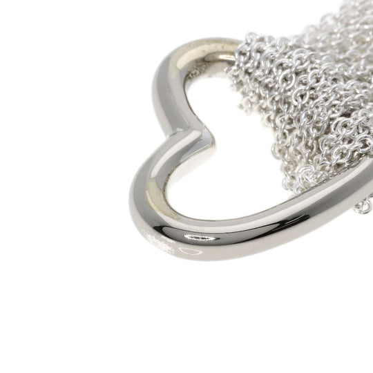 TIFFANY&Co. bracelet SV Silver Open Heart Toggle Chain Women Used Authentic