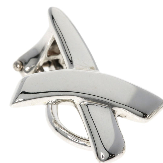 TIFFANY&Co. Earring SV Silver Kiss Paloma Picasso Women Used Authentic