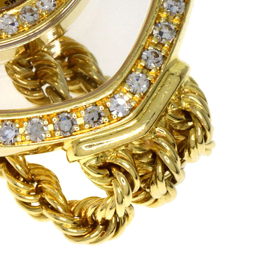 Chopard Watches Quartz 20/4502 K18YG, K18YG, Diamond gold Happy Diamond Heart Maker Complete gold dial Women Used Authentic