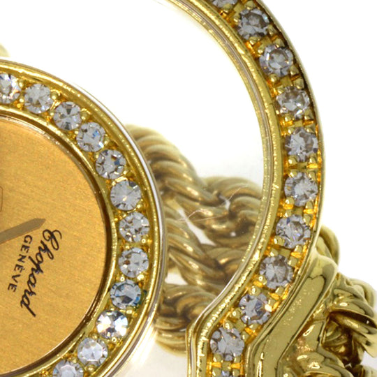 Chopard Watches Quartz 20/4502 K18YG, K18YG, Diamond gold Happy Diamond Heart Maker Complete gold dial Women Used Authentic