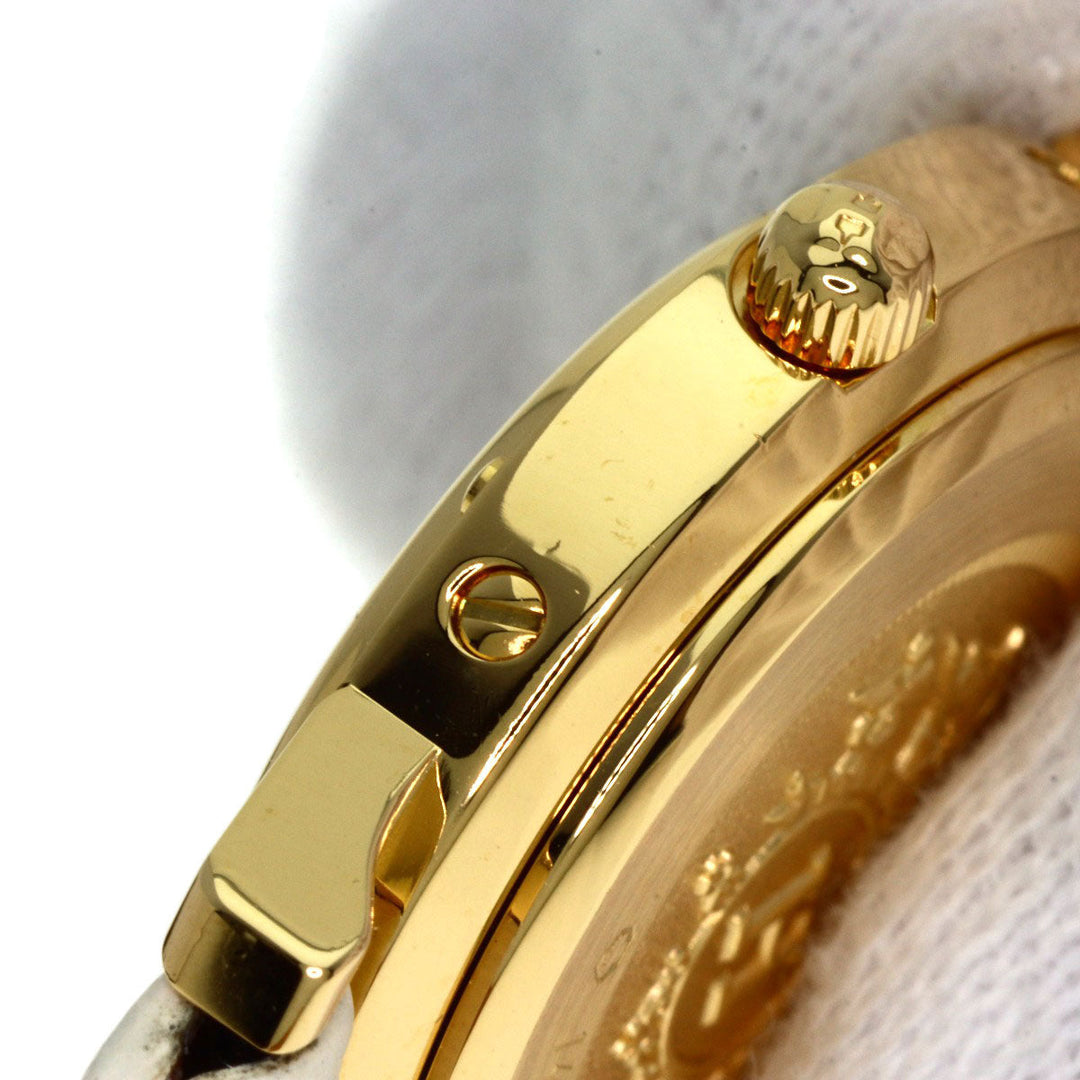 HERMES Watches Quartz CL4.285 K18YG, leather gold Clipper white dial Women Used Authentic