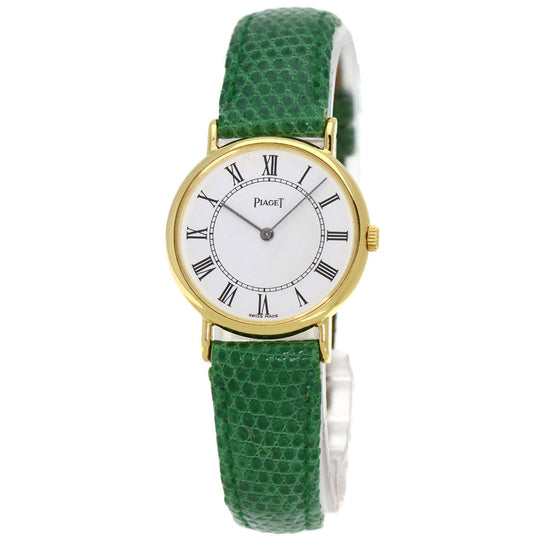 PIAGET Watches Quartz 8005 K18YG, leather gold Tradition white dial Women Used Authentic