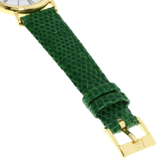 PIAGET Watches Quartz 8005 K18YG, leather gold Tradition white dial Women Used Authentic