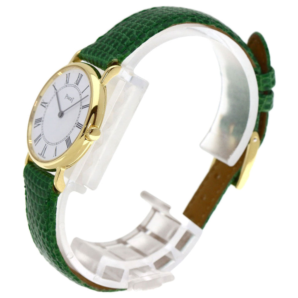 PIAGET Watches Quartz 8005 K18YG, leather gold Tradition white dial Women Used Authentic