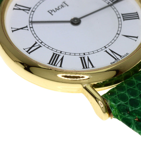 PIAGET Watches Quartz 8005 K18YG, leather gold Tradition white dial Women Used Authentic