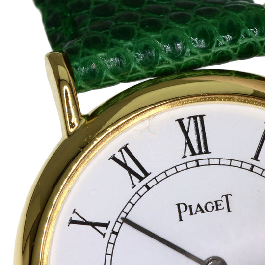 PIAGET Watches Quartz 8005 K18YG, leather gold Tradition white dial Women Used Authentic