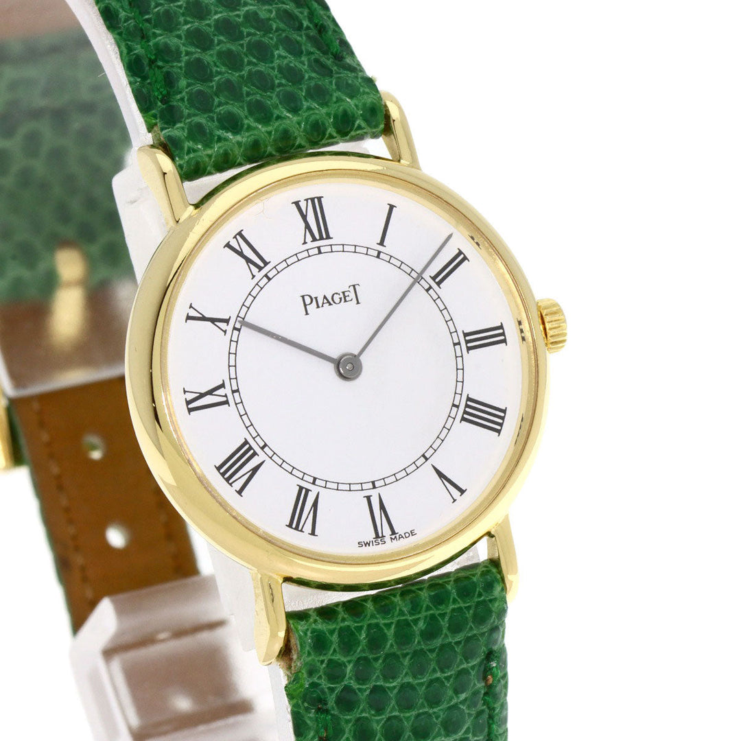 PIAGET Watches Quartz 8005 K18YG, leather gold Tradition white dial Women Used Authentic