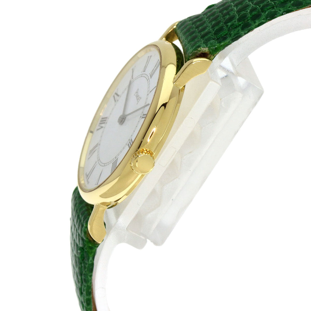 PIAGET Watches Quartz 8005 K18YG, leather gold Tradition white dial Women Used Authentic