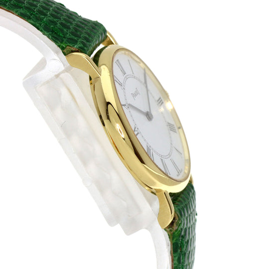 PIAGET Watches Quartz 8005 K18YG, leather gold Tradition white dial Women Used Authentic