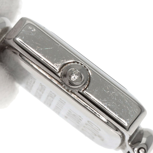 GUCCI Watches Quartz 1900L Stainless Steel , Stainless Steel Silver Square face black dial Women Used Authentic