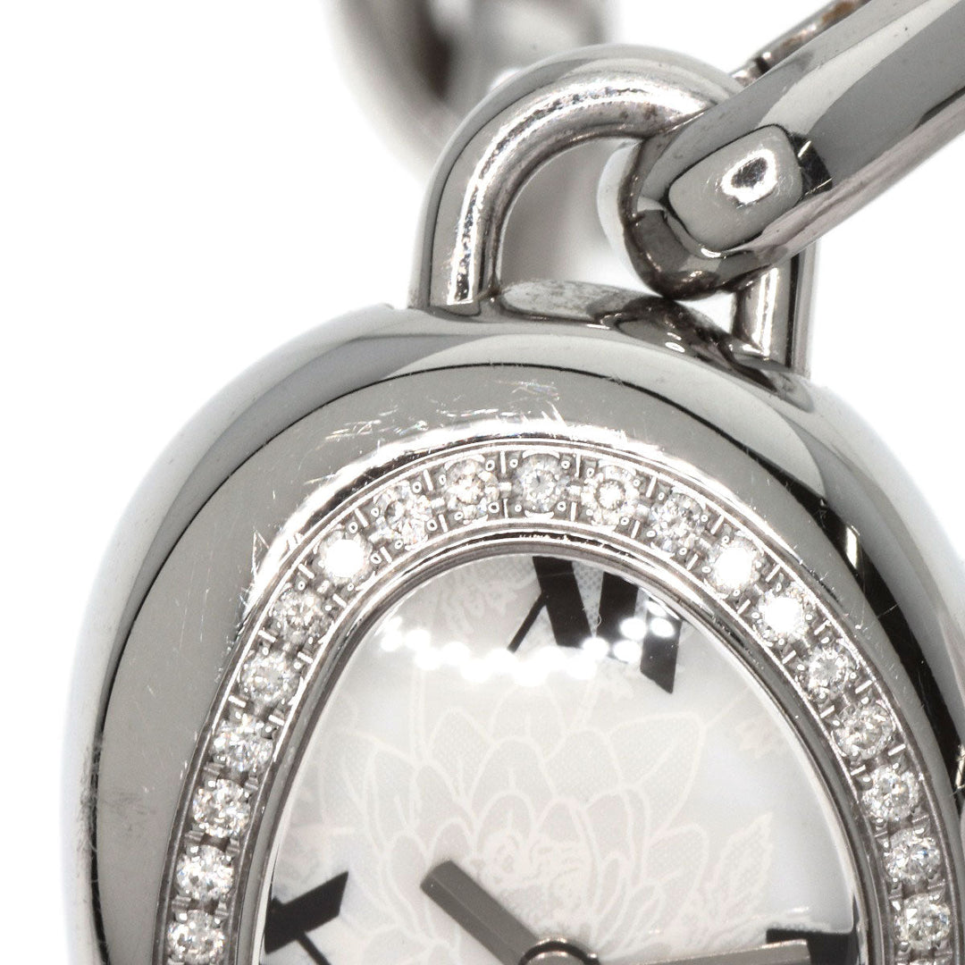 GUCCI Watches Quartz 103 Stainless Steel , Stainless Steel Silver Horsebit Bezel Diamond white dial Women Used Authentic