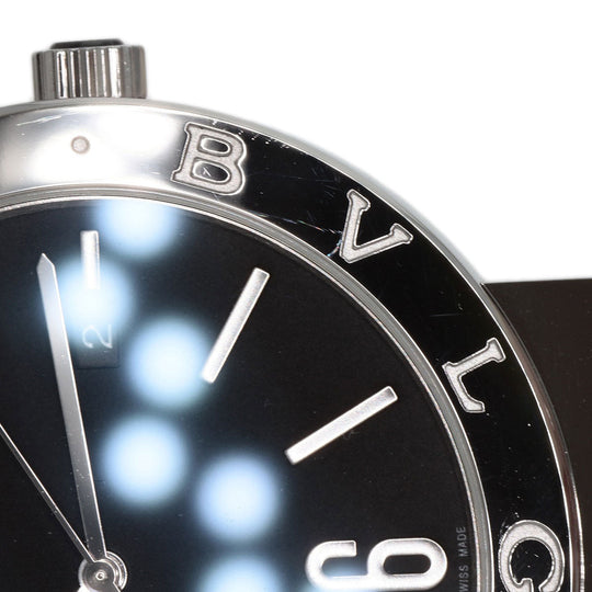 BVLGARI Watches Mechanical Automatic BB41S Stainless Steel , Stainless Steel Silver Bulgari Bulgari black dial mens Used Authentic