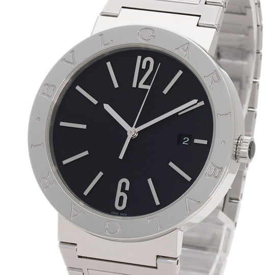 BVLGARI Watches Mechanical Automatic BB41S Stainless Steel , Stainless Steel Silver Bulgari Bulgari black dial mens Used Authentic