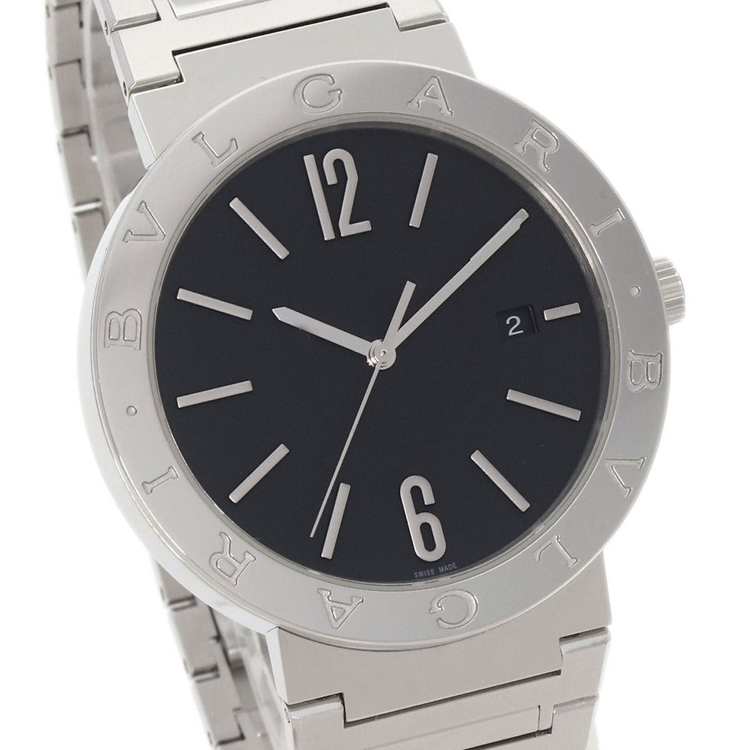 BVLGARI Watches Mechanical Automatic BB41S Stainless Steel , Stainless Steel Silver Bulgari Bulgari black dial mens Used Authentic