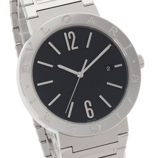 BVLGARI Watches Mechanical Automatic BB41S Stainless Steel , Stainless Steel Silver Bulgari Bulgari black dial mens Used Authentic