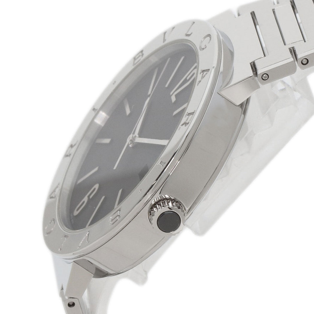 BVLGARI Watches Mechanical Automatic BB41S Stainless Steel , Stainless Steel Silver Bulgari Bulgari black dial mens Used Authentic