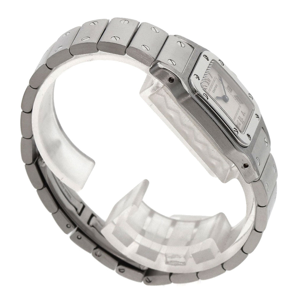 CARTIER Watches Quartz W5200056D6 Stainless Steel , Stainless Steel Silver Santosgalbe SM Ivory dial Women Used Authentic
