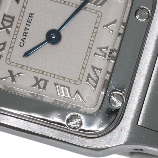 CARTIER Watches Quartz W5200056D6 Stainless Steel , Stainless Steel Silver Santosgalbe SM Ivory dial Women Used Authentic