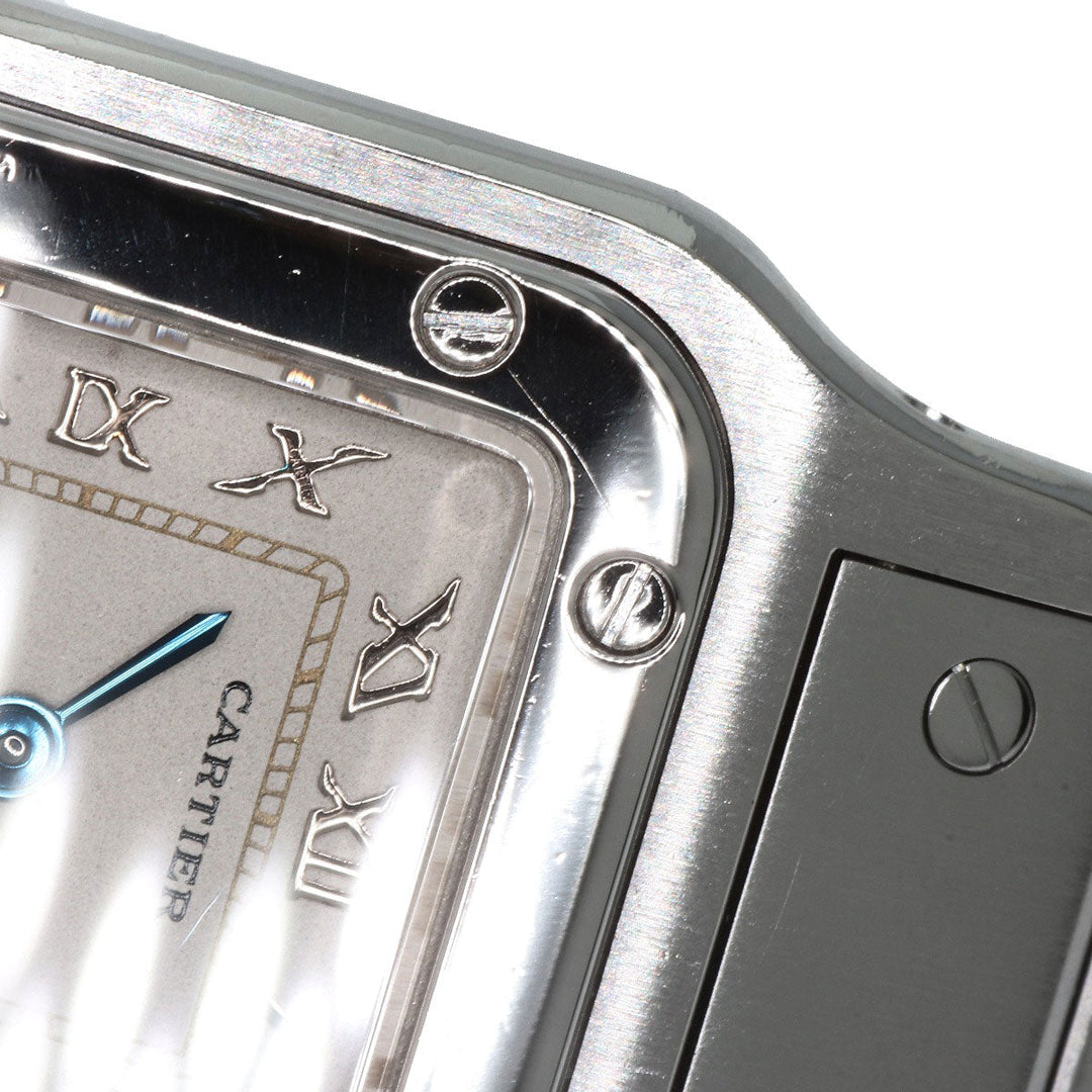 CARTIER Watches Quartz W5200056D6 Stainless Steel , Stainless Steel Silver Santosgalbe SM Ivory dial Women Used Authentic