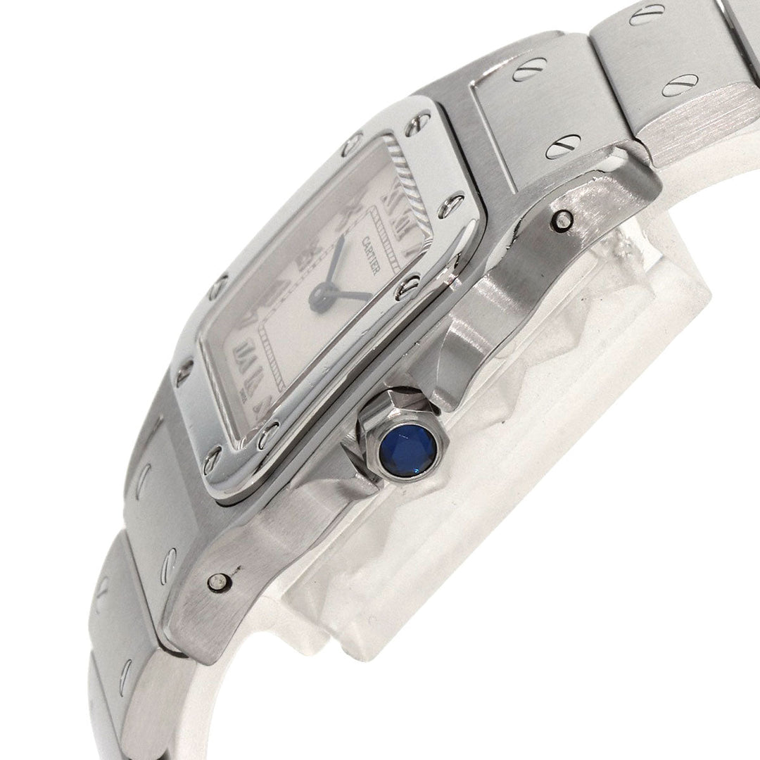 CARTIER Watches Quartz W5200056D6 Stainless Steel , Stainless Steel Silver Santosgalbe SM Ivory dial Women Used Authentic