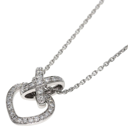 Chaumet Necklace K18WG Silver Lian Hart Diamond Women Used Authentic