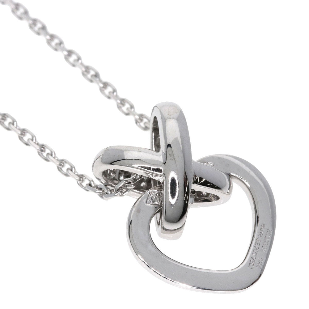 Chaumet Necklace K18WG Silver Lian Hart Diamond Women Used Authentic