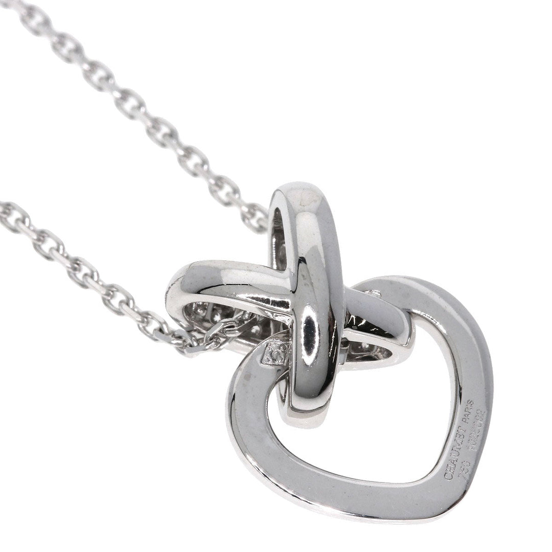 Chaumet Necklace K18WG Silver Lian Hart Diamond Women Used Authentic