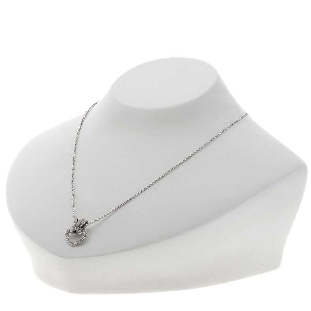 Chaumet Necklace K18WG Silver Lian Hart Diamond Women Used Authentic