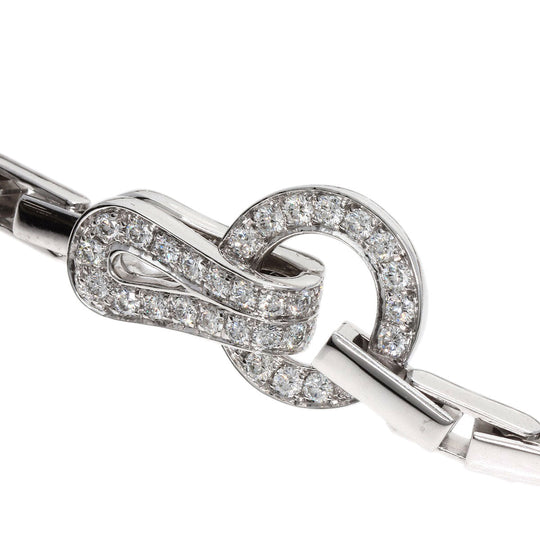 CARTIER bracelet K18WG Silver Agraph Diamond