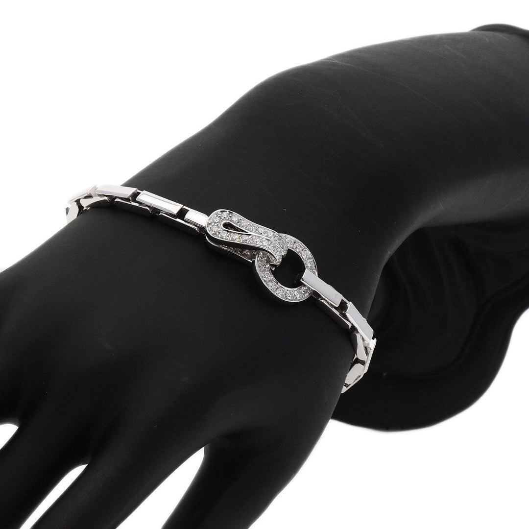 CARTIER bracelet K18WG Silver Agraph Diamond