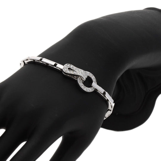 CARTIER bracelet K18WG Silver Agraph Diamond