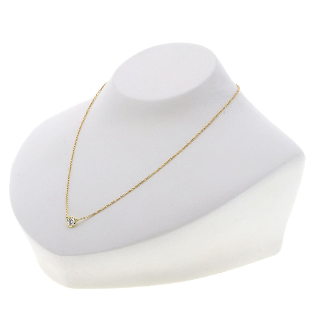 TIFFANY&Co. Necklace 18K Yellow Gold gold By the Yard 1P Diamond aroundD0.40ct Women Used Authentic