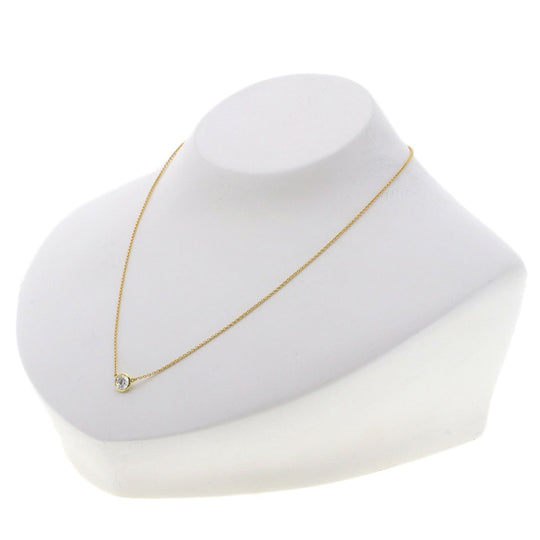 TIFFANY&Co. Necklace 18K Yellow Gold gold By the Yard 1P Diamond aroundD0.40ct Women Used Authentic
