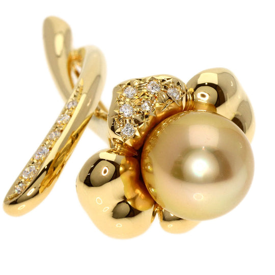 TASAKI Brooch 18K Yellow Gold gold Golden Pearl Diamond