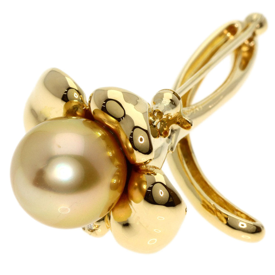 TASAKI Brooch 18K Yellow Gold gold Golden Pearl Diamond