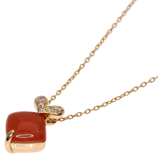 NINA RICCI Necklace 18K Pink Gold gold Rhodocrosite diamond Women Used Authentic