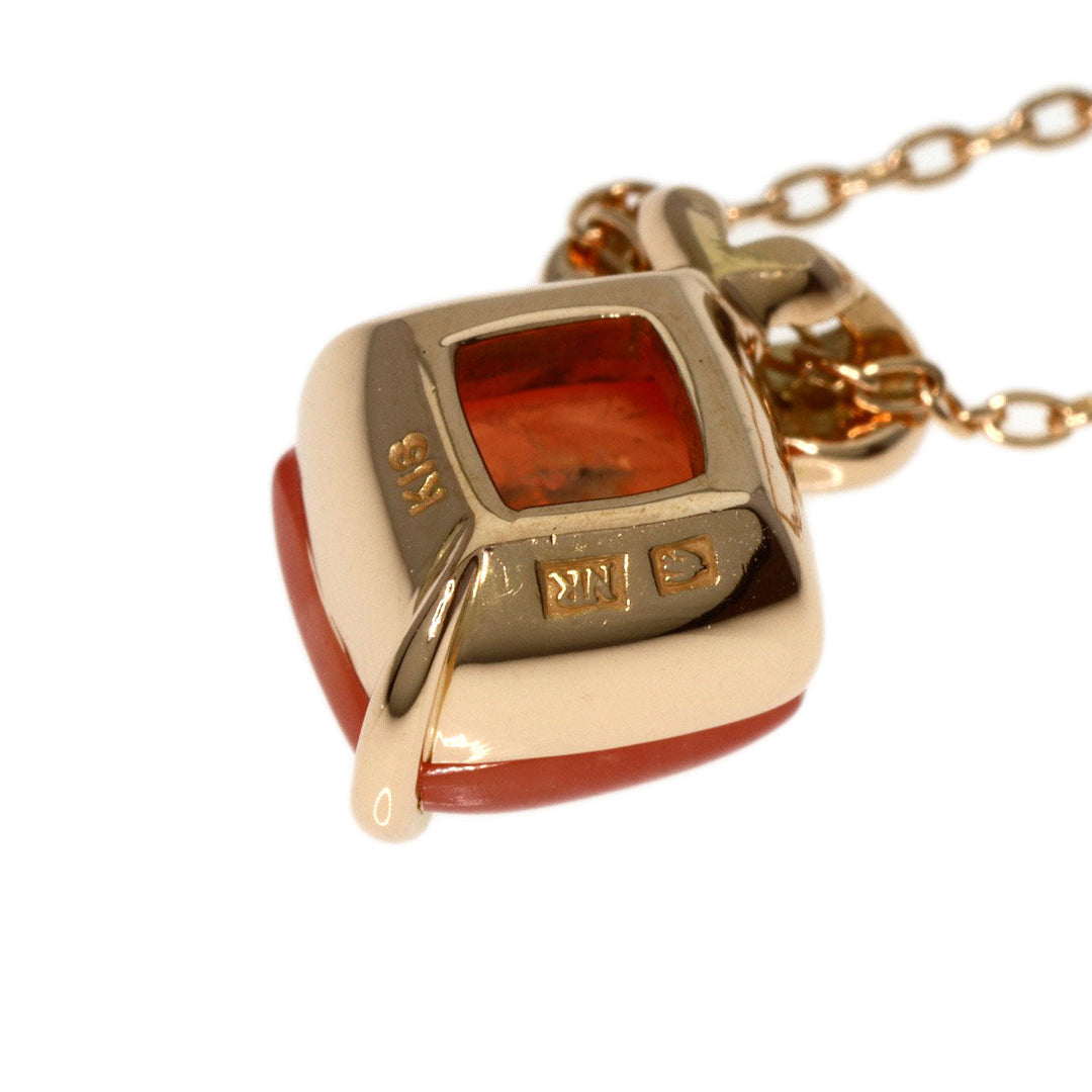 NINA RICCI Necklace 18K Pink Gold gold Rhodocrosite diamond Women Used Authentic