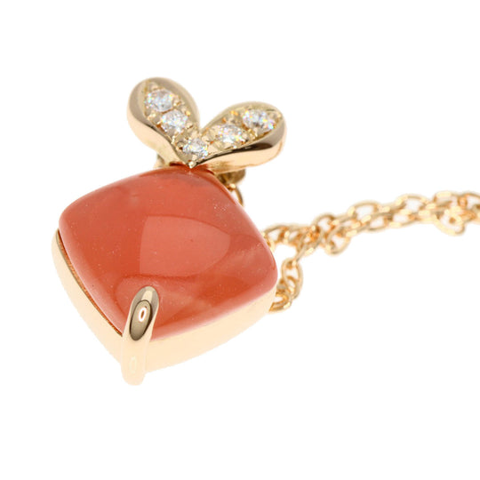 NINA RICCI Necklace 18K Pink Gold gold Rhodocrosite diamond Women Used Authentic