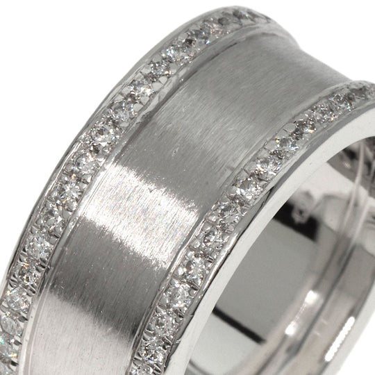 CARTIER Ring K18WG Silver C2 Ring Edge Diamond #50 Manufacturer Complete Women Used Authentic