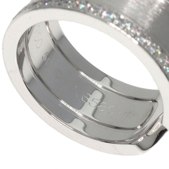 CARTIER Ring K18WG Silver C2 Ring Edge Diamond #50 Manufacturer Complete Women Used Authentic
