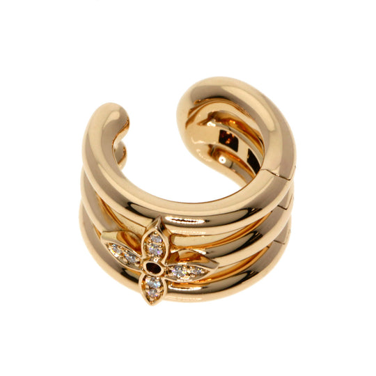 LOUIS VUITTON Pierce 18K Pink Gold gold Ear cuff Idylle Blossom Diamond Women Used Authentic