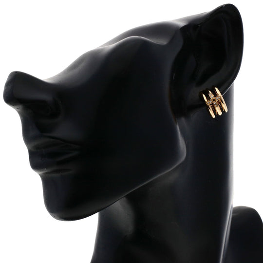 LOUIS VUITTON Pierce 18K Pink Gold gold Ear cuff Idylle Blossom Diamond Women Used Authentic