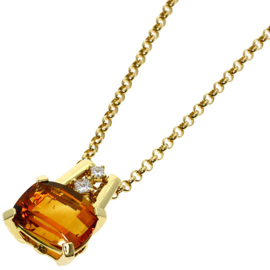 TASAKI Necklace 18K Yellow Gold gold Citrine diamond Women Used Authentic