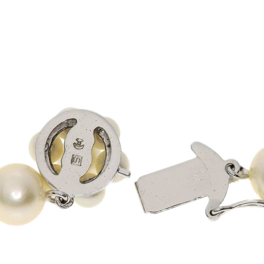 TASAKI Necklace SV Silver Akoya Pearl Long Women Used Authentic