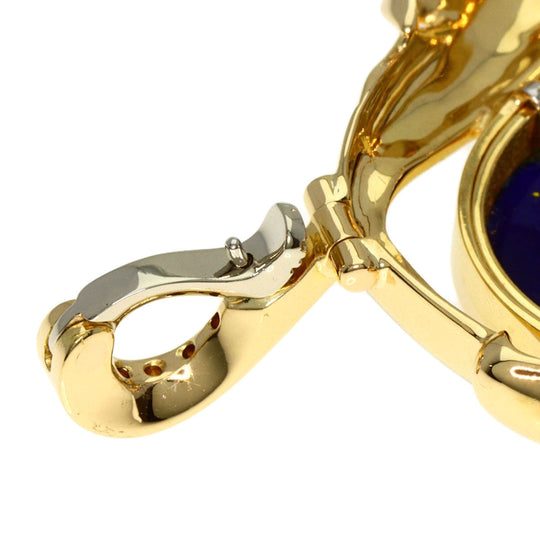 MITSUO KAJI Brooch 18K Yellow Gold gold Enamel, Cloisonne, Diamond