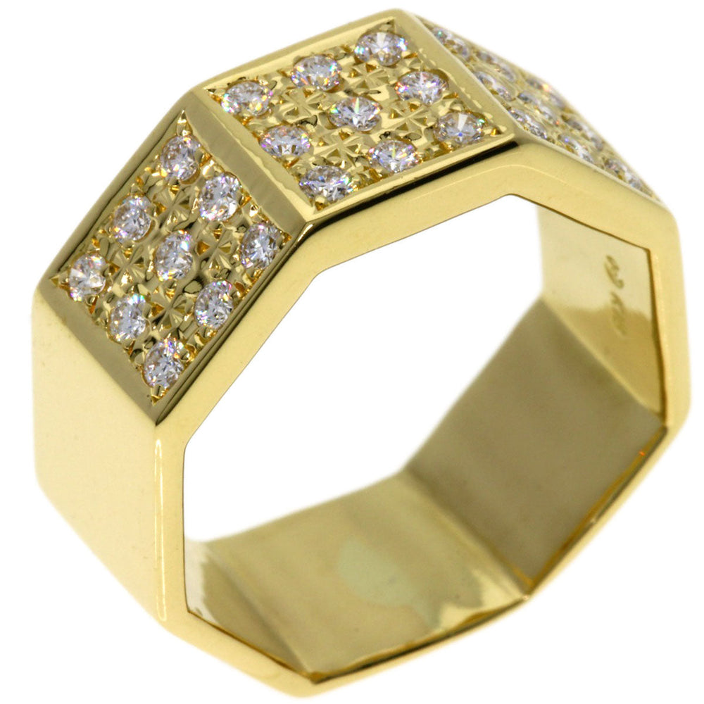 TASAKI Ring 18K Yellow Gold gold Diamond Octagon Women Used Authentic