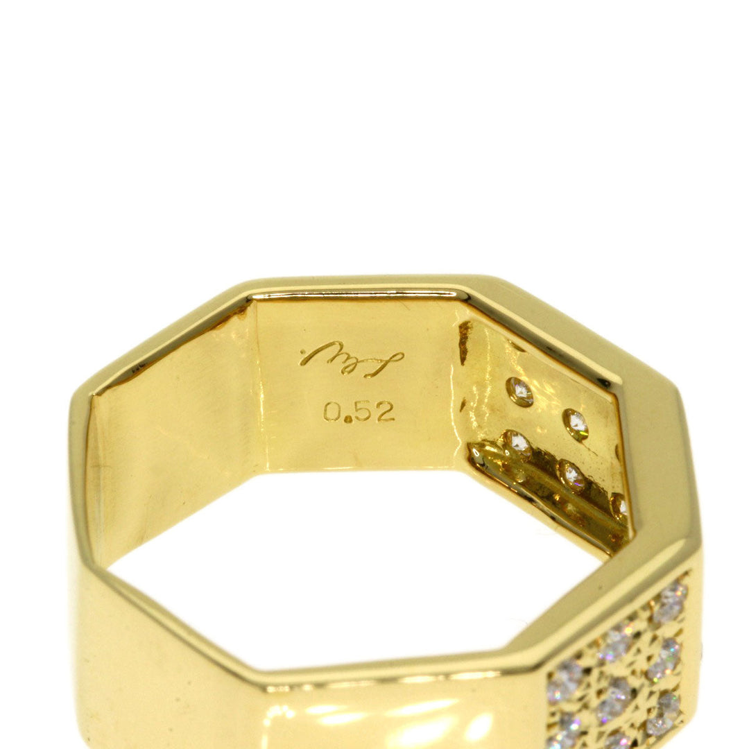 TASAKI Ring 18K Yellow Gold gold Diamond Octagon Women Used Authentic